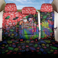 Christmas In July Flamingo Back Car Seat Cover Magic Santa Claus Festive Tropical Hawaiian Beach Birds