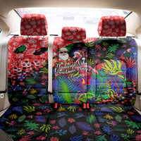 Christmas In July Flamingo Back Car Seat Cover Magic Santa Claus Festive Tropical Hawaiian Beach Birds