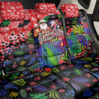 Christmas In July Flamingo Back Car Seat Cover Magic Santa Claus Festive Tropical Hawaiian Beach Birds