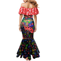 Christmas In July Flamingo Mermaid Dress Magic Santa Claus Festive Tropical Hawaiian Beach Birds