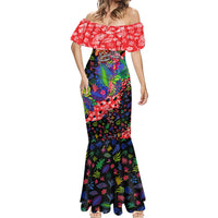 Christmas In July Flamingo Mermaid Dress Magic Santa Claus Festive Tropical Hawaiian Beach Birds