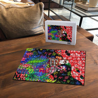 Christmas In July Flamingo Puzzle Magic Santa Claus Festive Tropical Hawaiian Beach Birds