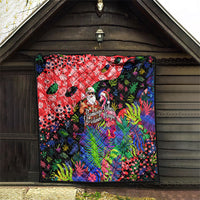 Christmas In July Flamingo Quilt Magic Santa Claus Festive Tropical Hawaiian Beach Birds
