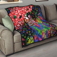 Christmas In July Flamingo Quilt Magic Santa Claus Festive Tropical Hawaiian Beach Birds