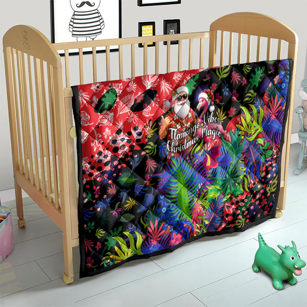 Christmas In July Flamingo Quilt Magic Santa Claus Festive Tropical Hawaiian Beach Birds