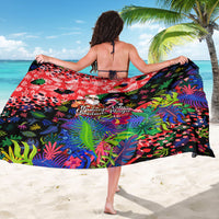 Christmas In July Flamingo Sarong Magic Santa Claus Festive Tropical Hawaiian Beach Birds