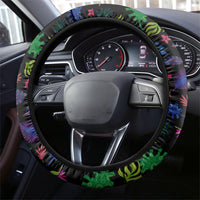 Christmas In July Flamingo Steering Wheel Cover Magic Santa Claus Festive Tropical Hawaiian Beach Birds