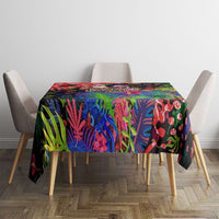 Christmas In July Flamingo Tablecloth Magic Santa Claus Festive Tropical Hawaiian Beach Birds