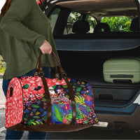 Christmas In July Flamingo Travel Bag Magic Santa Claus Festive Tropical Hawaiian Beach Birds