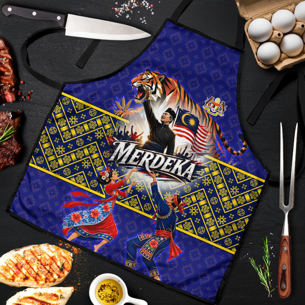 Malaysia Merdeka Independence Day Apron Patriotic Flag Crescent Moon Star Cultural