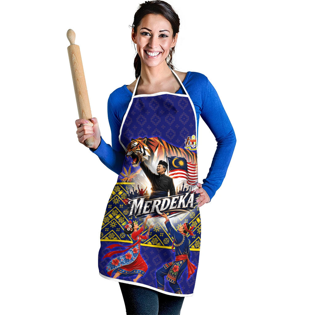 Malaysia Merdeka Independence Day Apron Patriotic Flag Crescent Moon Star Cultural