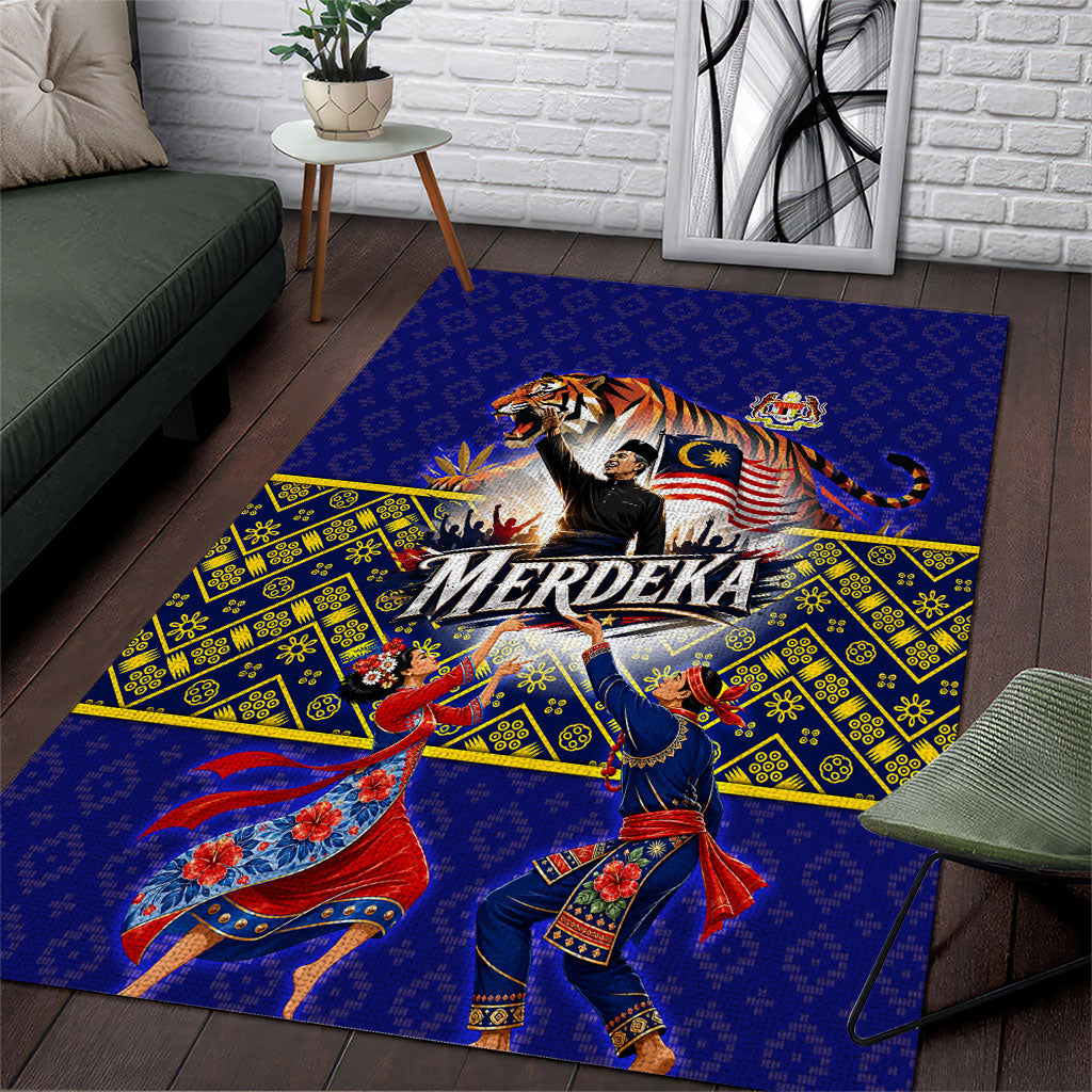 Malaysia Merdeka Independence Day Area Rug Patriotic Flag Crescent Moon Star Cultural