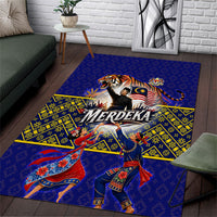 Malaysia Merdeka Independence Day Area Rug Patriotic Flag Crescent Moon Star Cultural