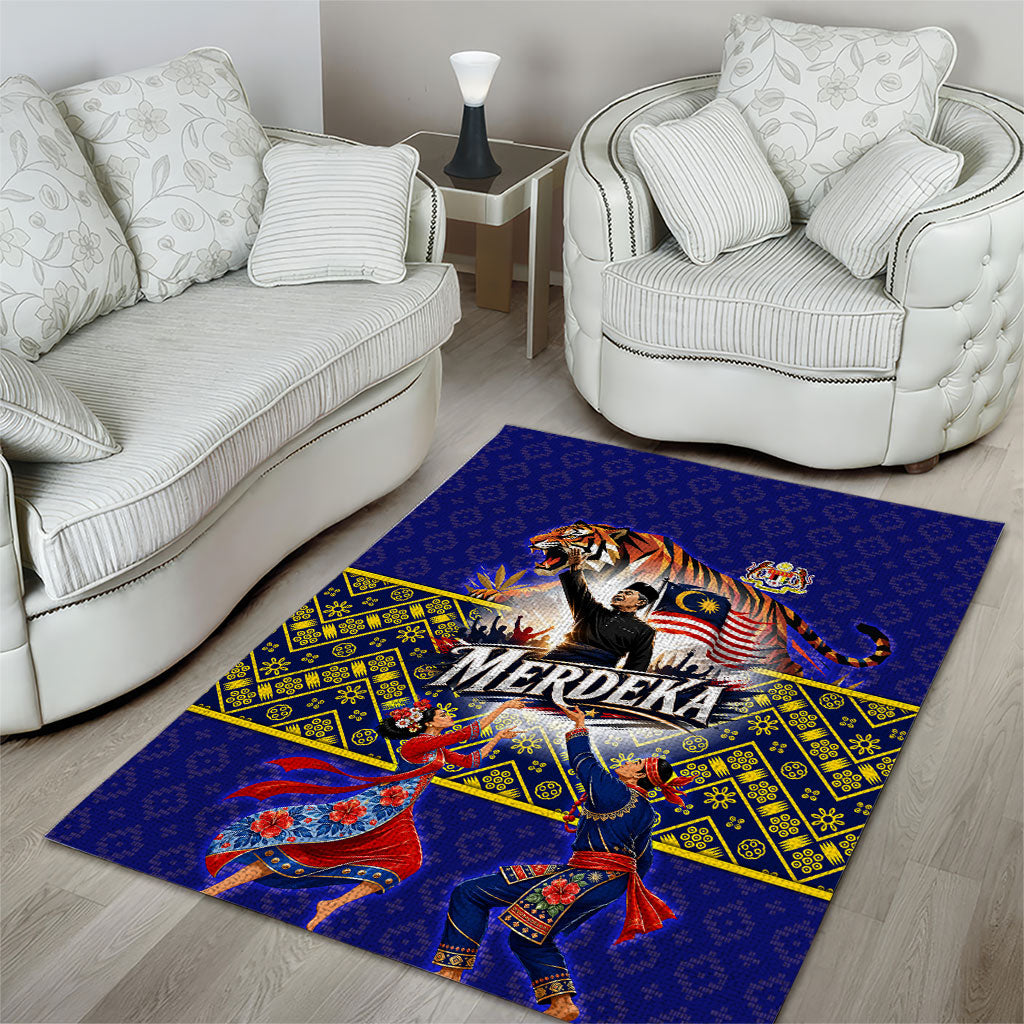 Malaysia Merdeka Independence Day Area Rug Patriotic Flag Crescent Moon Star Cultural