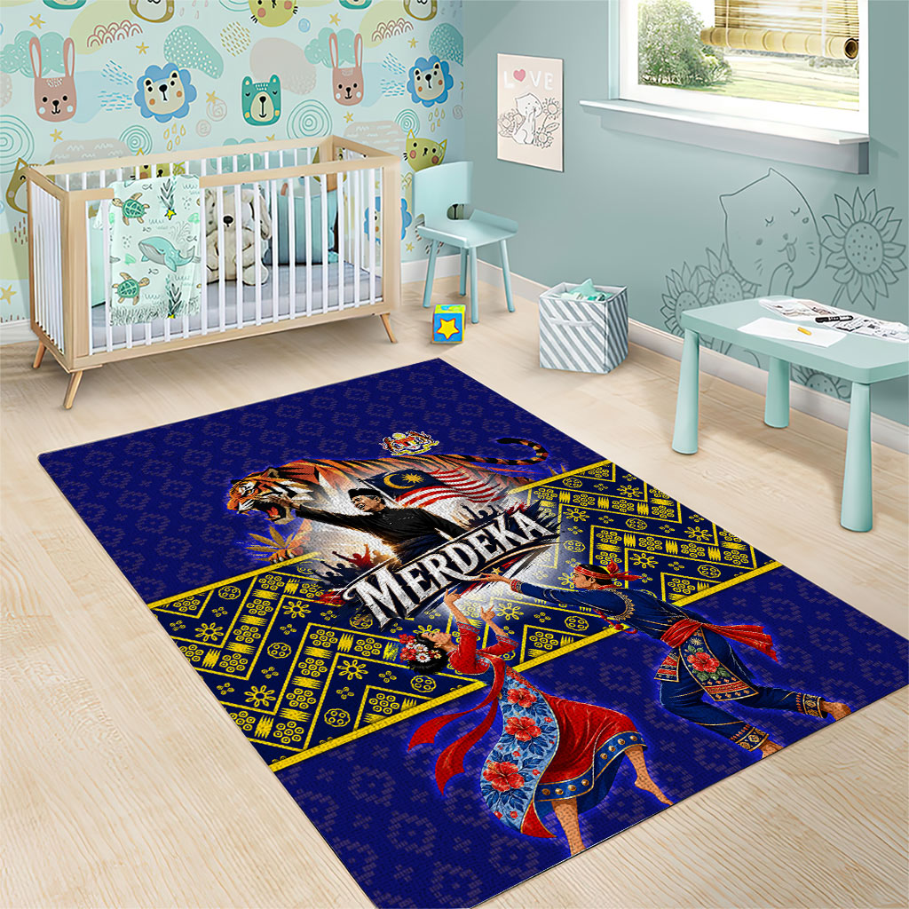 Malaysia Merdeka Independence Day Area Rug Patriotic Flag Crescent Moon Star Cultural