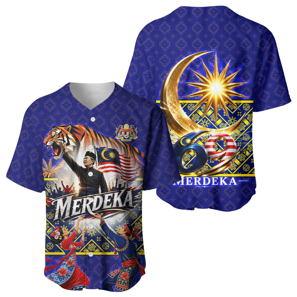Malaysia Merdeka Independence Day Baseball Jersey Patriotic Flag Crescent Moon Star Cultural