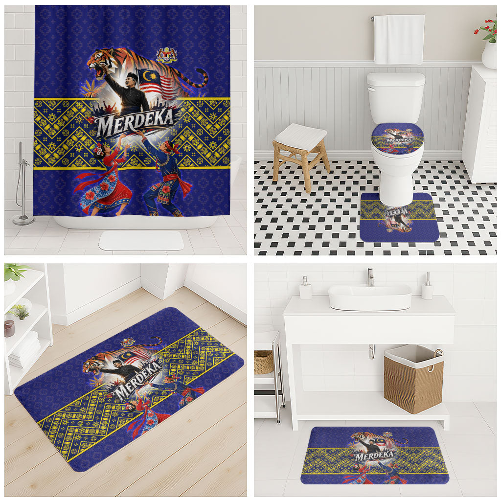 Malaysia Merdeka Independence Day Bathroom Set Patriotic Flag Crescent Moon Star Cultural