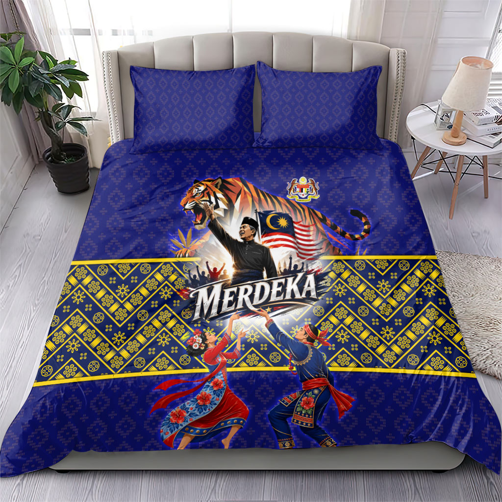 Malaysia Merdeka Independence Day Bedding Set Patriotic Flag Crescent Moon Star Cultural