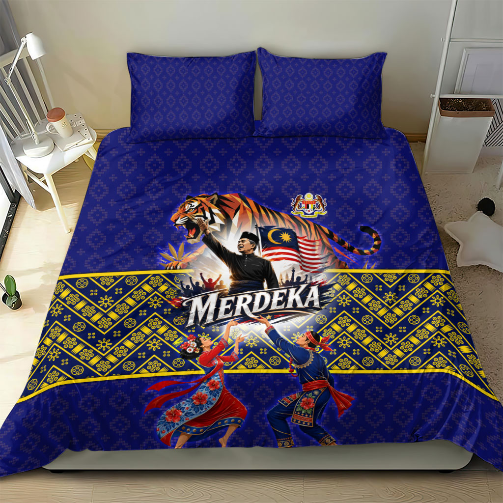 Malaysia Merdeka Independence Day Bedding Set Patriotic Flag Crescent Moon Star Cultural