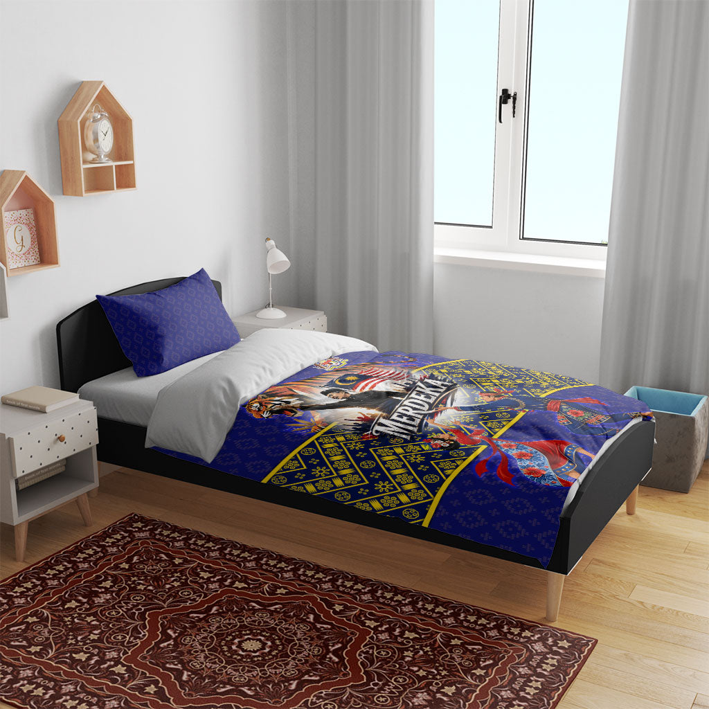 Malaysia Merdeka Independence Day Bedding Set Patriotic Flag Crescent Moon Star Cultural