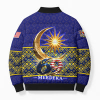 Malaysia Merdeka Independence Day Bomber Puffer Jacket Patriotic Flag Crescent Moon Star Cultural