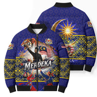 Malaysia Merdeka Independence Day Bomber Puffer Jacket Patriotic Flag Crescent Moon Star Cultural