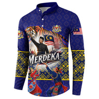 Malaysia Merdeka Independence Day Button Sweatshirt Patriotic Flag Crescent Moon Star Cultural