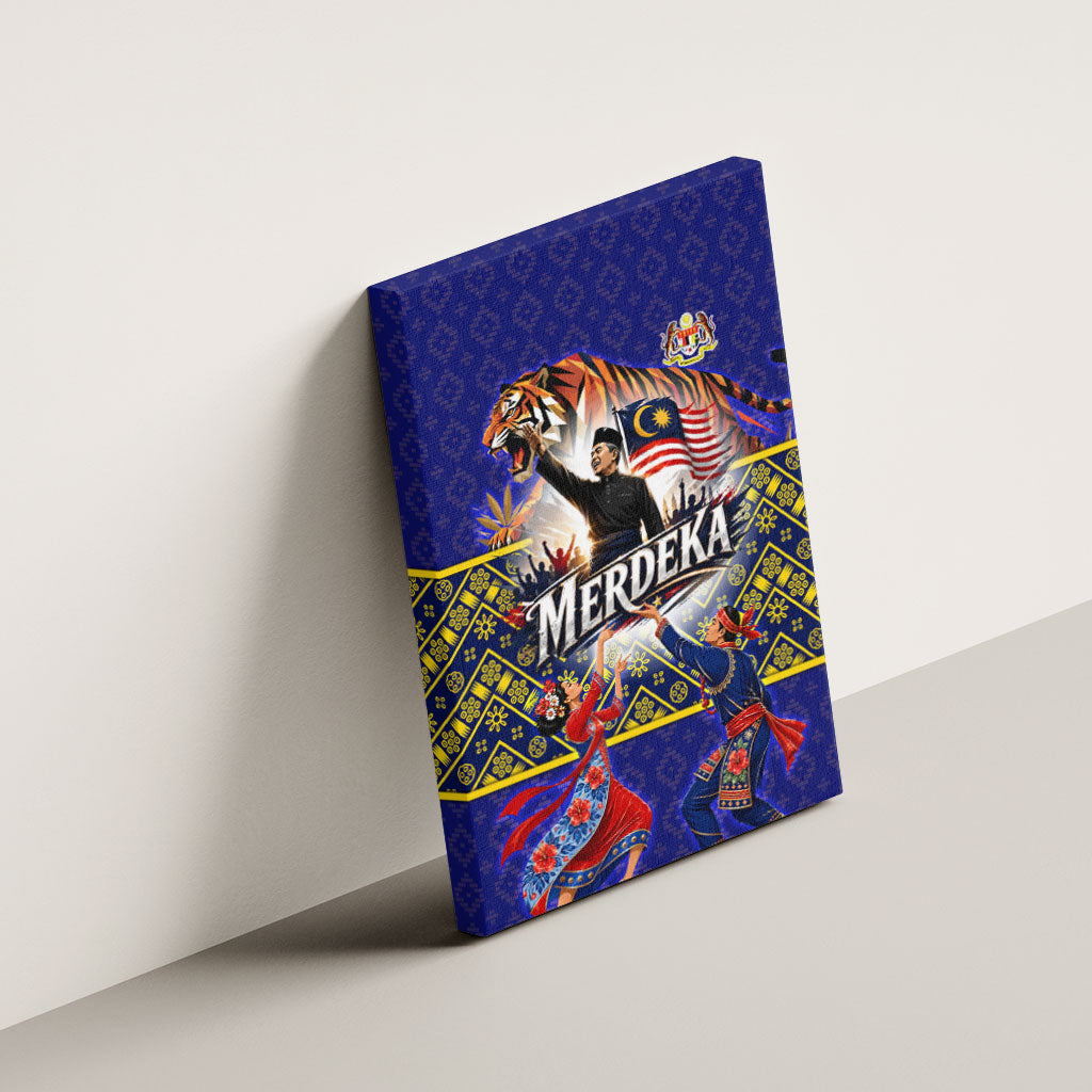 Malaysia Merdeka Independence Day Canvas Wall Art Patriotic Flag Crescent Moon Star Cultural