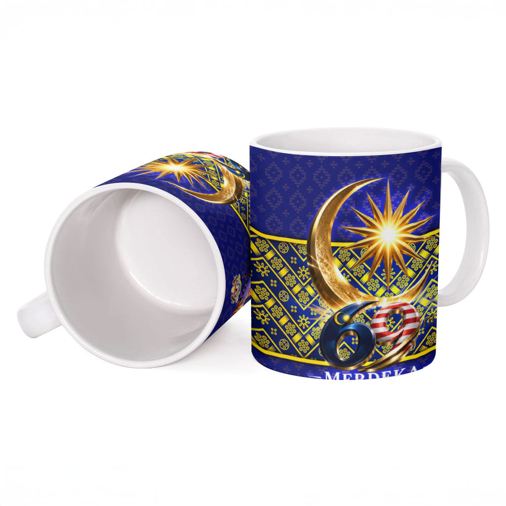 Malaysia Merdeka Independence Day Ceramic Mug Patriotic Flag Crescent Moon Star Cultural