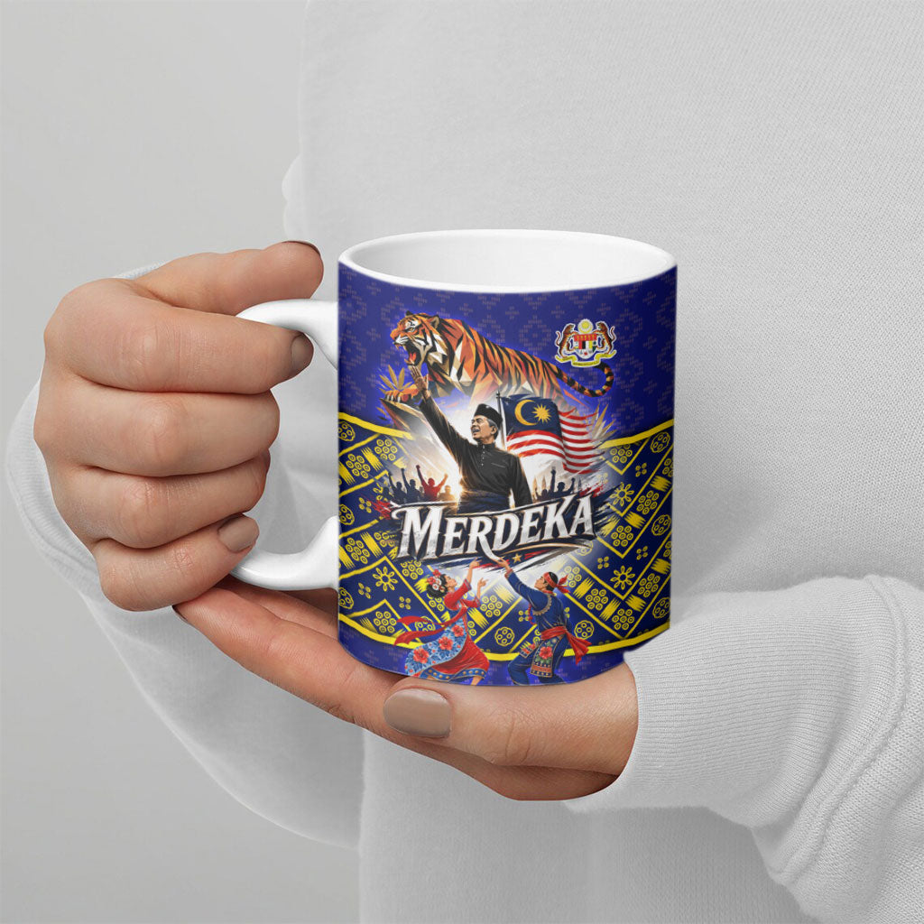 Malaysia Merdeka Independence Day Ceramic Mug Patriotic Flag Crescent Moon Star Cultural