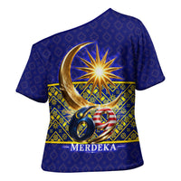 Malaysia Merdeka Independence Day Cross Shoulder Shirt Patriotic Flag Crescent Moon Star Cultural