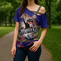 Malaysia Merdeka Independence Day Cross Shoulder Shirt Patriotic Flag Crescent Moon Star Cultural
