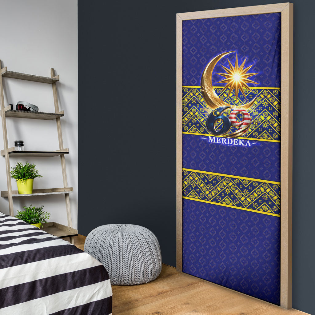 Malaysia Merdeka Independence Day Door Cover Patriotic Flag Crescent Moon Star Cultural
