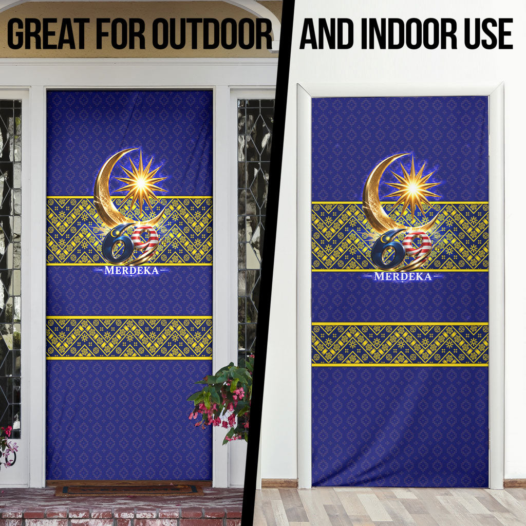 Malaysia Merdeka Independence Day Door Cover Patriotic Flag Crescent Moon Star Cultural