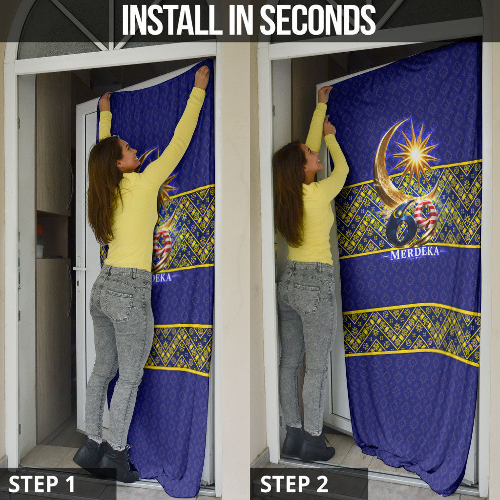 Malaysia Merdeka Independence Day Door Cover Patriotic Flag Crescent Moon Star Cultural