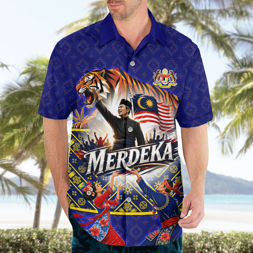 Malaysia Merdeka Independence Day Hawaiian Shirt Patriotic Flag Crescent Moon Star Cultural
