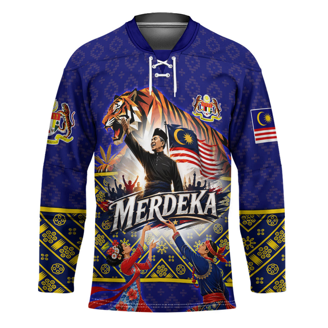Malaysia Merdeka Independence Day Hockey Jersey Patriotic Flag Crescent Moon Star Cultural