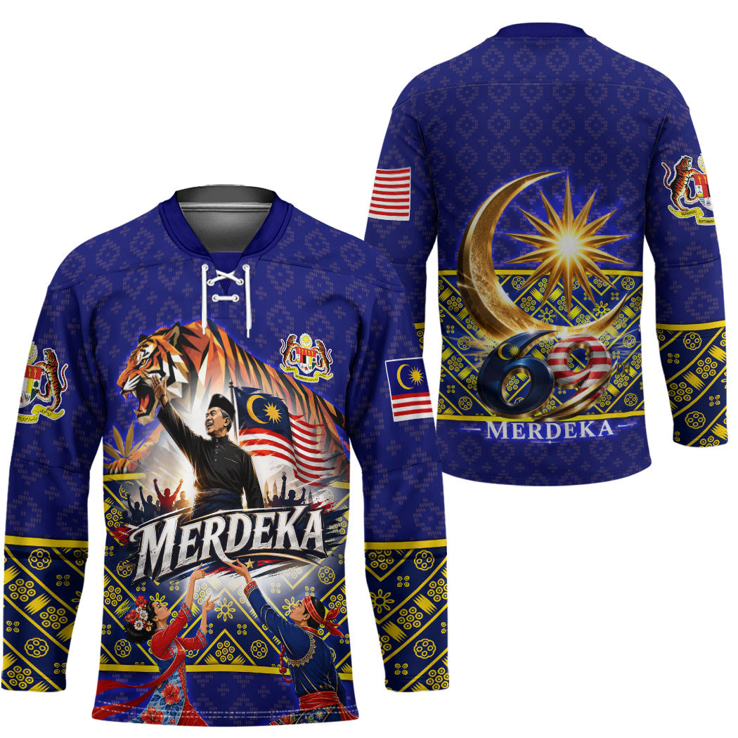 Malaysia Merdeka Independence Day Hockey Jersey Patriotic Flag Crescent Moon Star Cultural