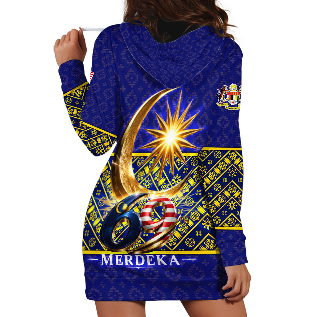 Malaysia Merdeka Independence Day Hoodie Dress Patriotic Flag Crescent Moon Star Cultural
