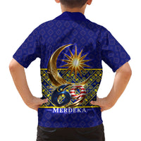 Malaysia Merdeka Independence Day Kid Hawaiian Shirt Patriotic Flag Crescent Moon Star Cultural