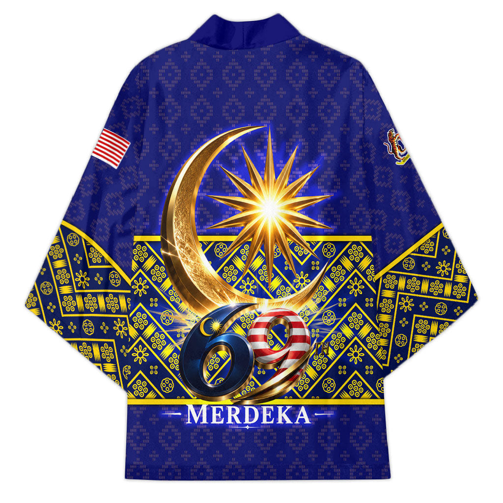 Malaysia Merdeka Independence Day Kimono Patriotic Flag Crescent Moon Star Cultural