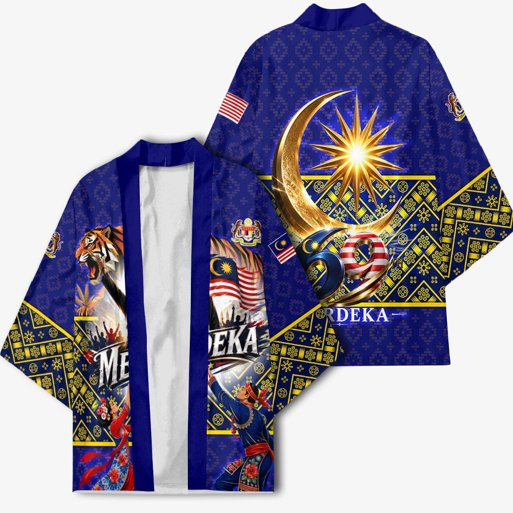 Malaysia Merdeka Independence Day Kimono Patriotic Flag Crescent Moon Star Cultural