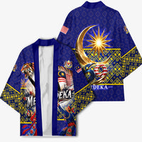 Malaysia Merdeka Independence Day Kimono Patriotic Flag Crescent Moon Star Cultural