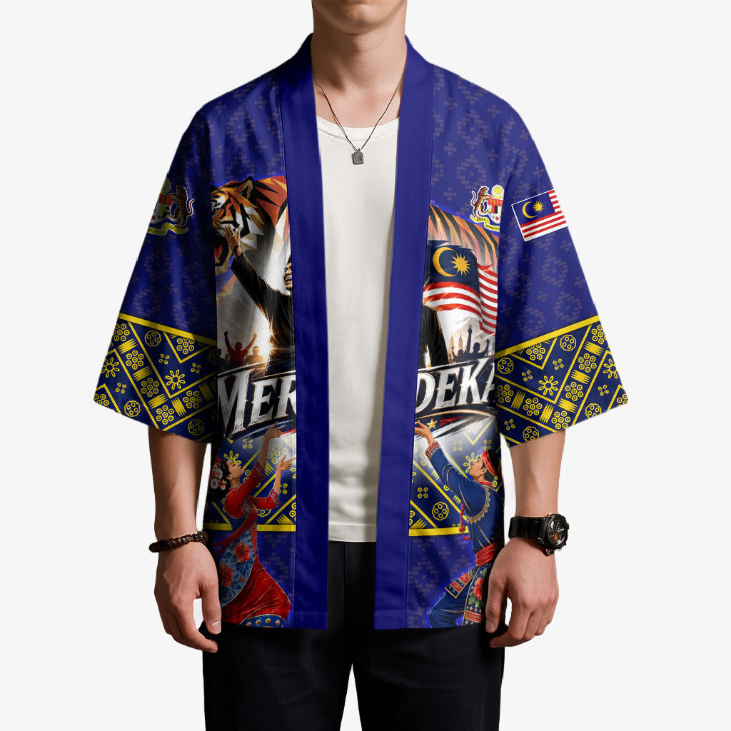 Malaysia Merdeka Independence Day Kimono Patriotic Flag Crescent Moon Star Cultural