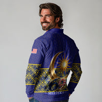 Malaysia Merdeka Independence Day Long Sleeve Polo Shirt Patriotic Flag Crescent Moon Star Cultural
