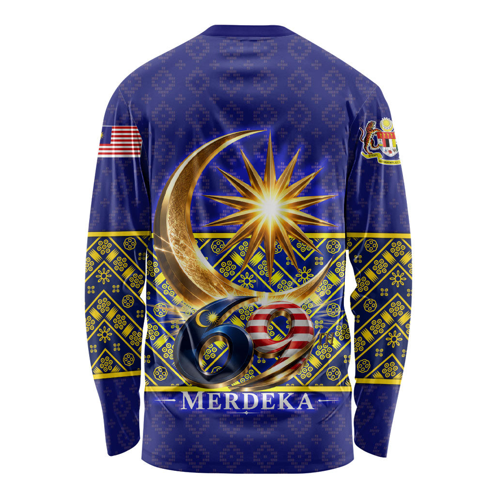 Malaysia Merdeka Independence Day Long Sleeve Shirt Patriotic Flag Crescent Moon Star Cultural