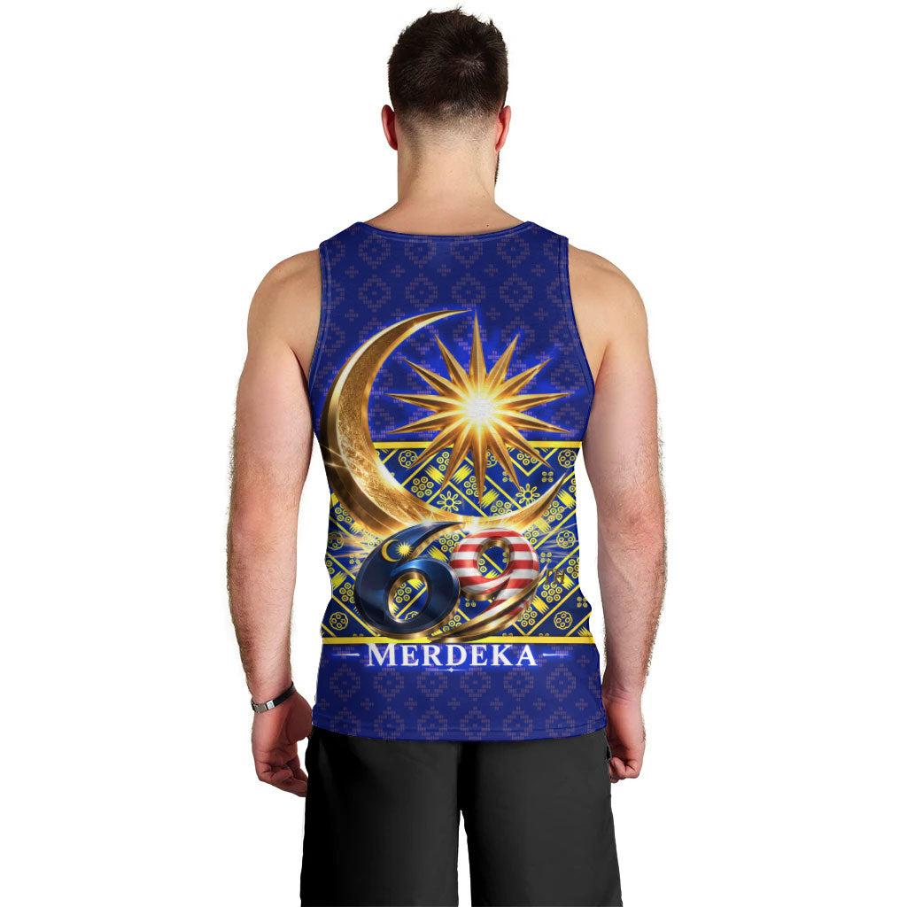 Malaysia Merdeka Independence Day Men Tank Top Patriotic Flag Crescent Moon Star Cultural