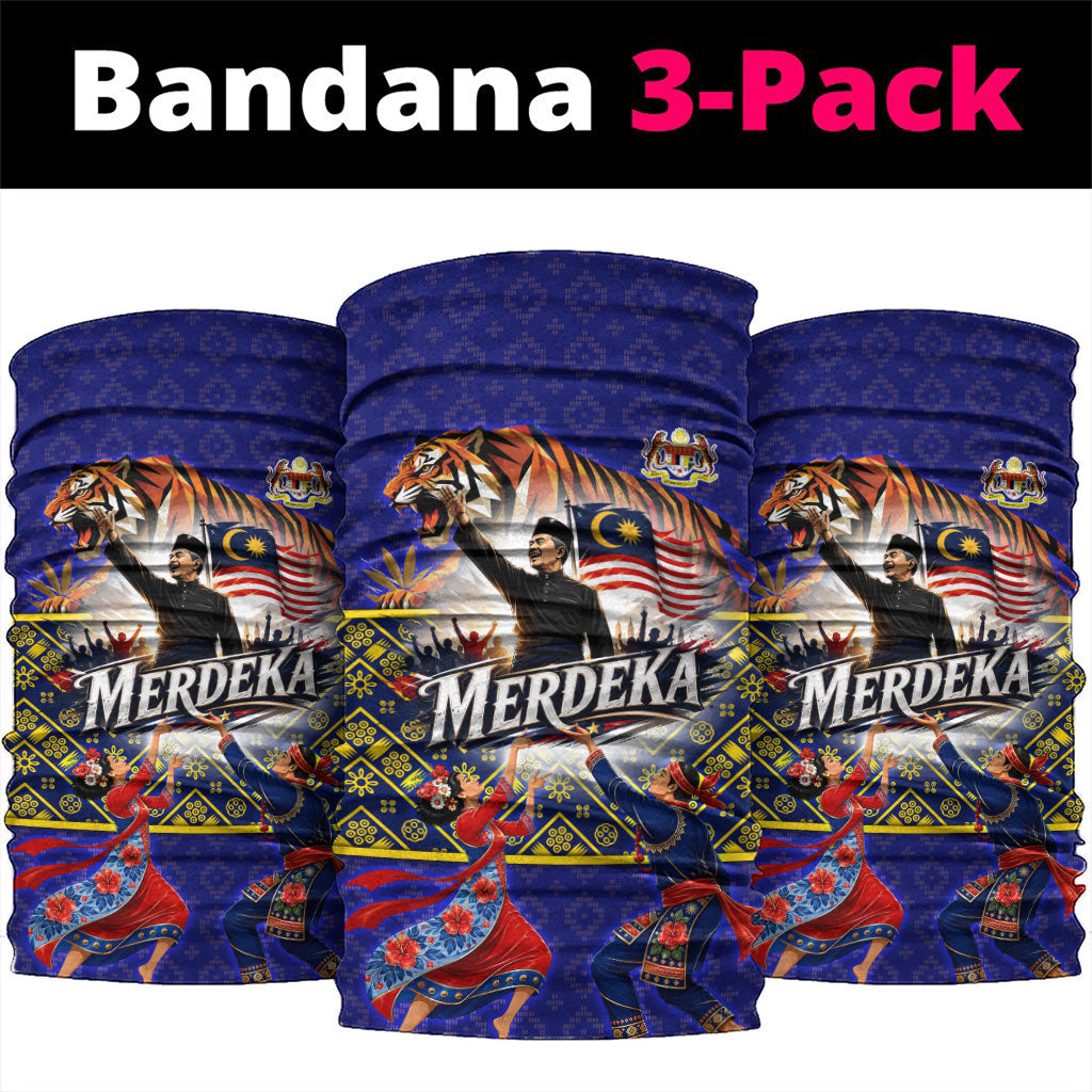 Malaysia Merdeka Independence Day Neck Gaiter Patriotic Flag Crescent Moon Star Cultural