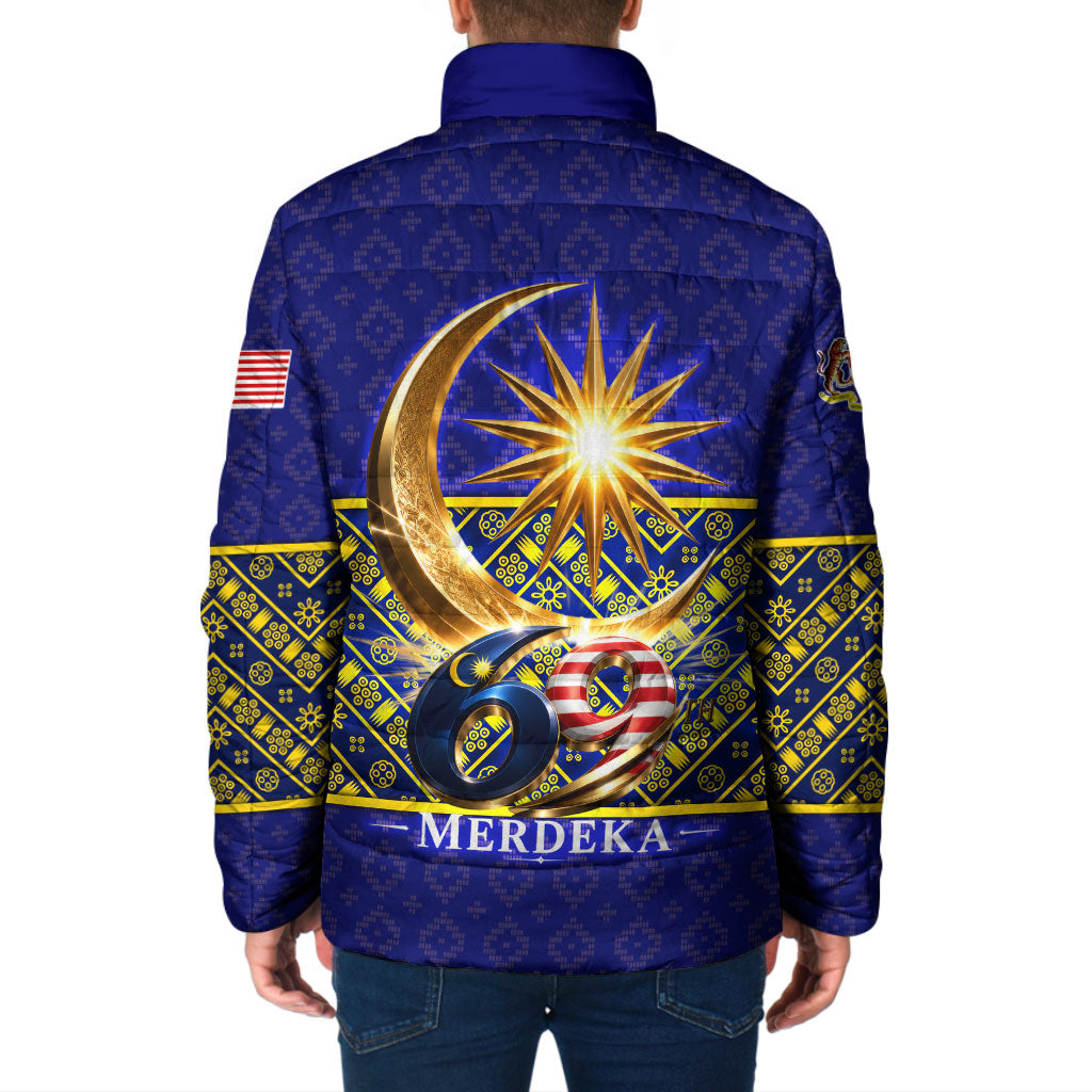 Malaysia Merdeka Independence Day Padded Jacket Patriotic Flag Crescent Moon Star Cultural