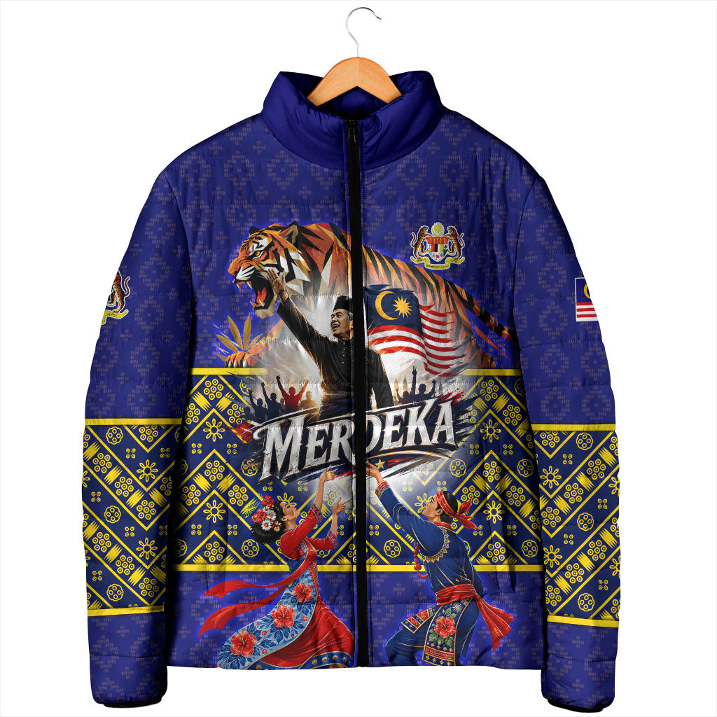 Malaysia Merdeka Independence Day Padded Jacket Patriotic Flag Crescent Moon Star Cultural